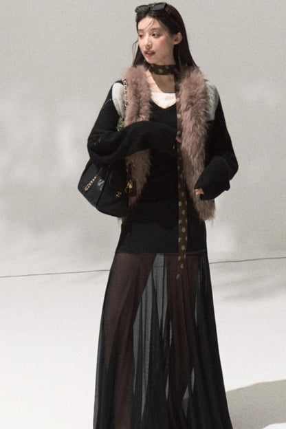 V-Neck Slim Casual Knit Sweater