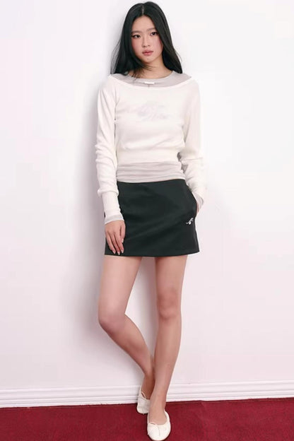 Cherry Jacquard Merino Wool Top