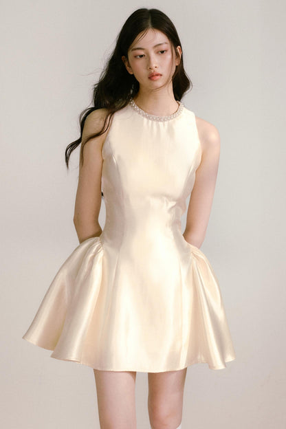 Satin Pearl Princess Dress