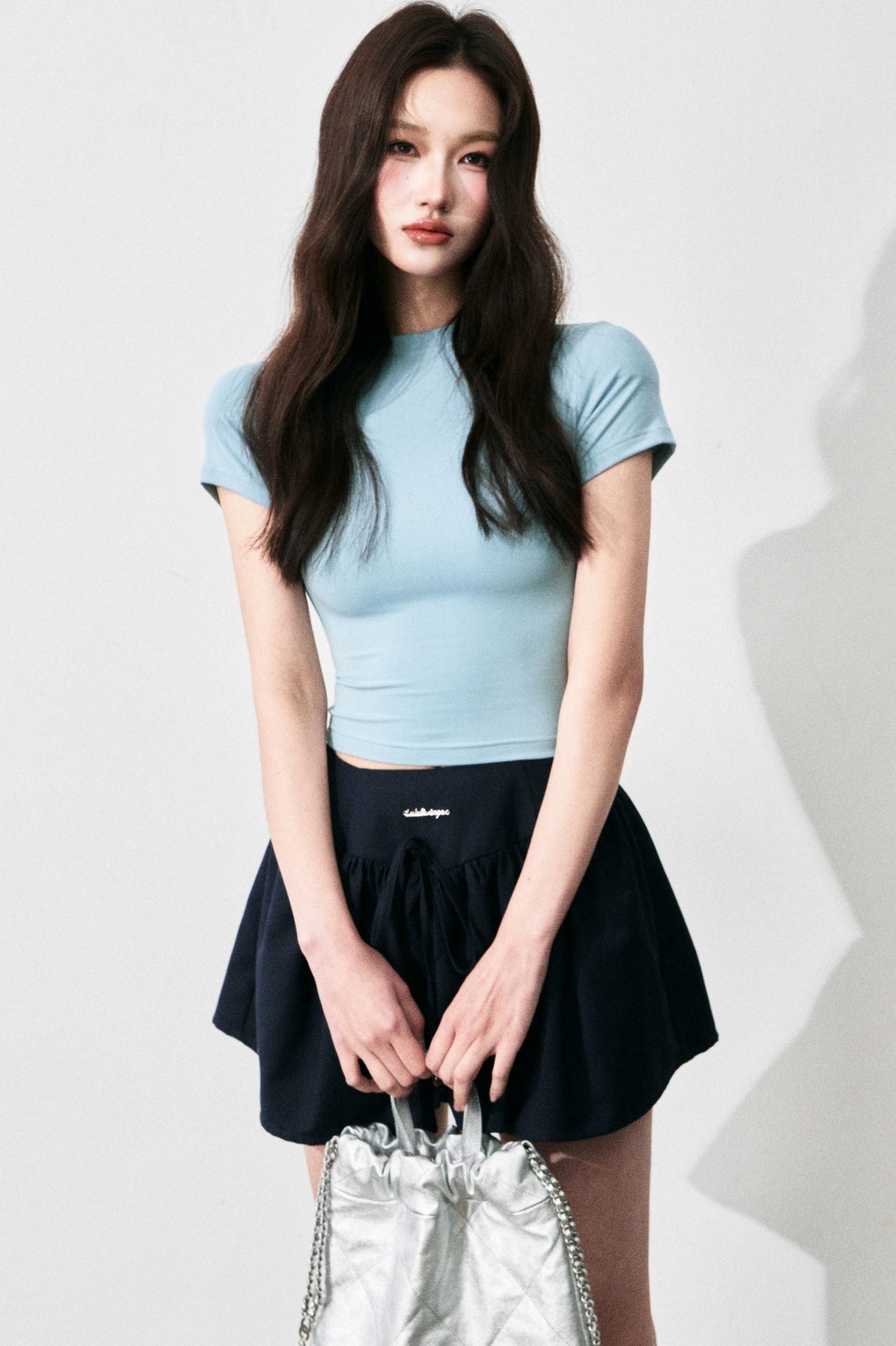 Fluffy Drawstring Skirt