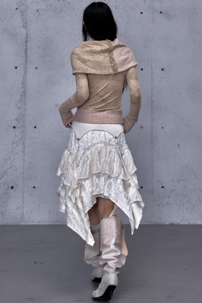 Retro Velvet Lace Skirt