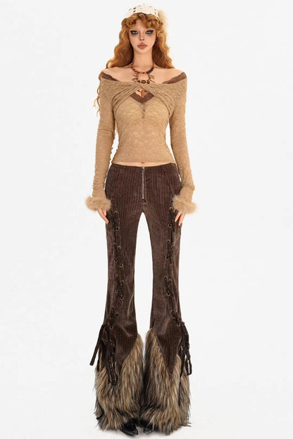 Vintage Off-Shoulder Lace Top