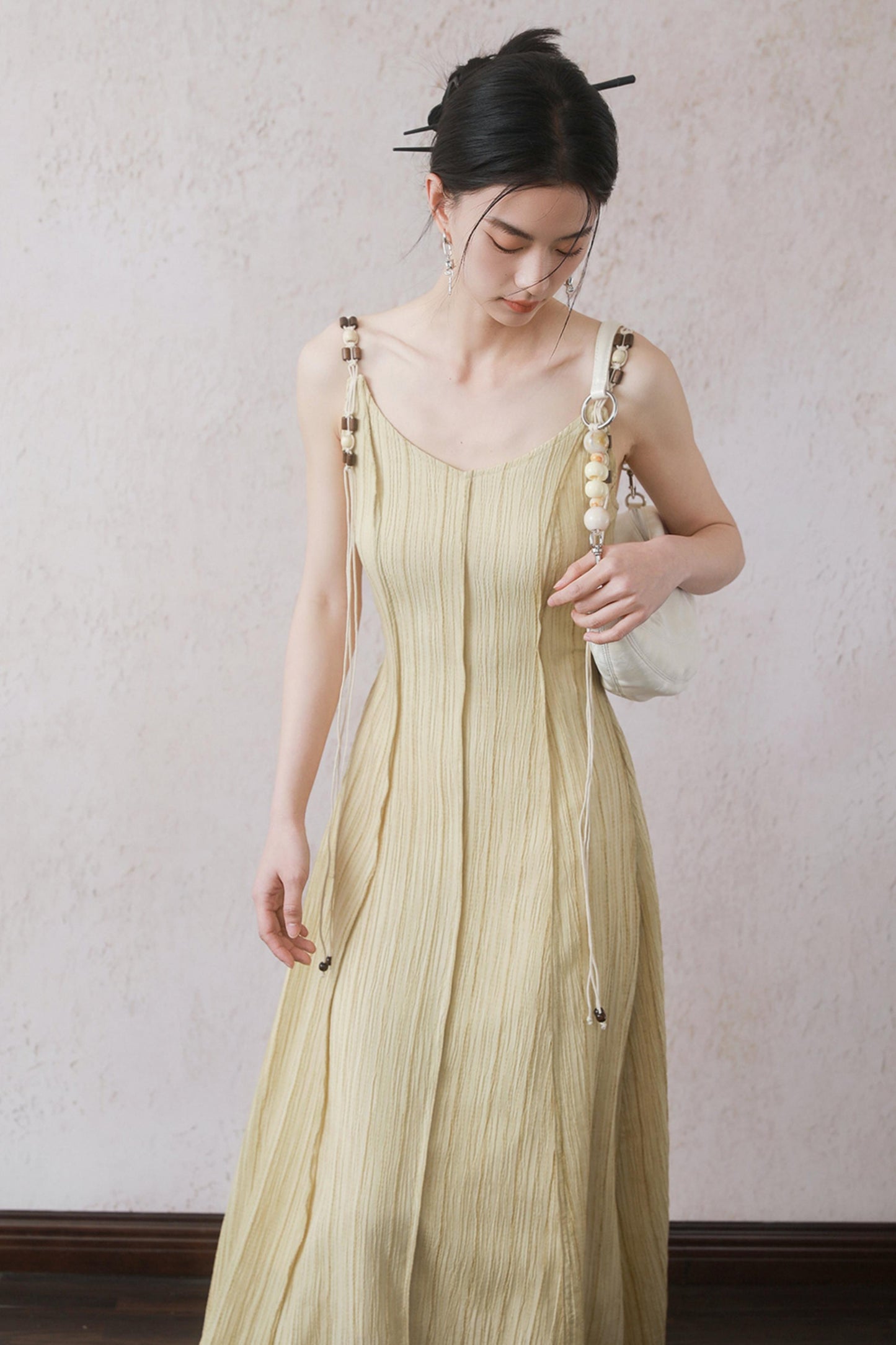 Summer Pleated Halter Dress
