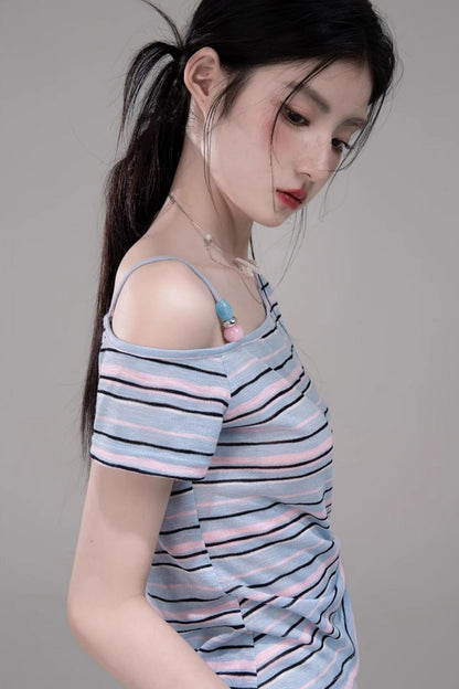 Twisted Stripe Raglan Tee