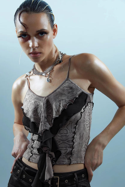 Ruffle Snake Camisole