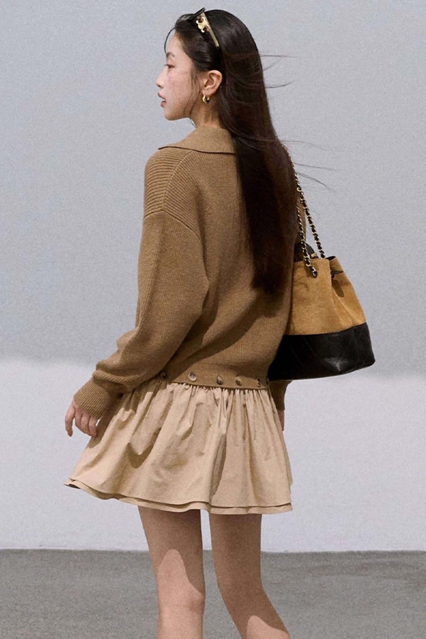 Wool V-Neck Temptation Dress