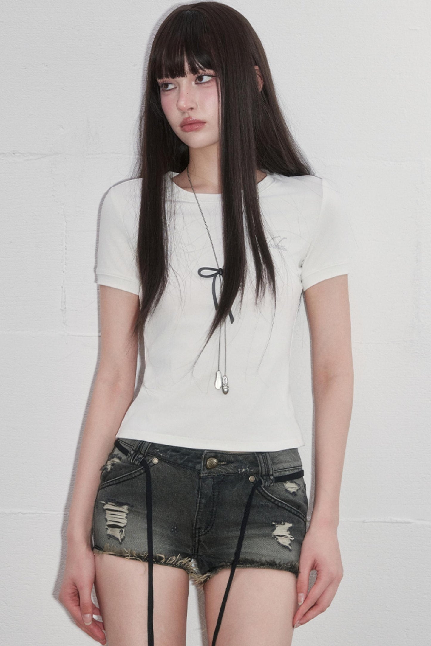 Solid Shoulder Hot Drill T-Shirt