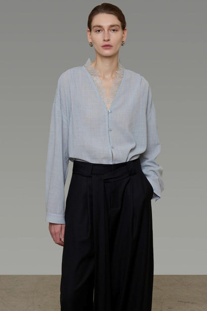 Autumn Lace V-Neck Top