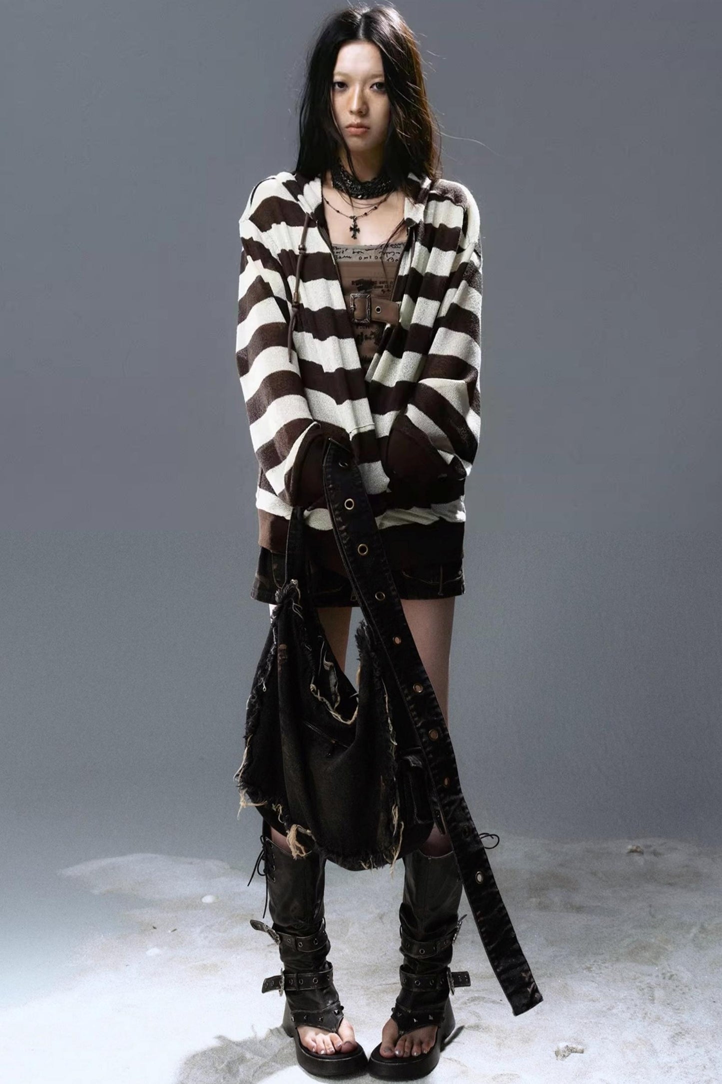 Striped Sunshade Hoodie