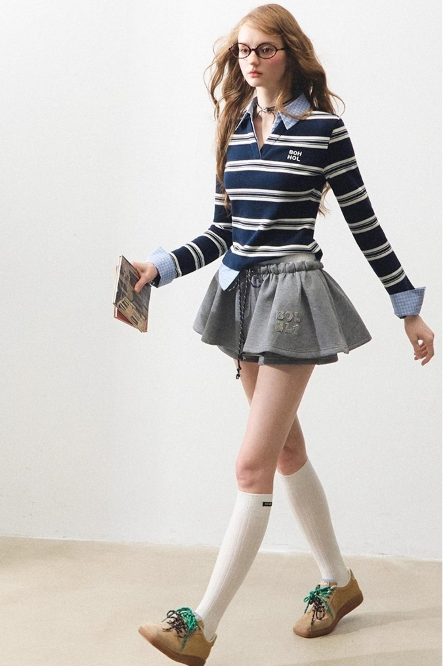 Knitted Sweatshirt Skirt Set-Up