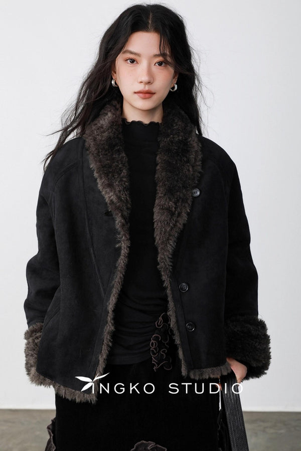 Black Velvet Suede Jacket