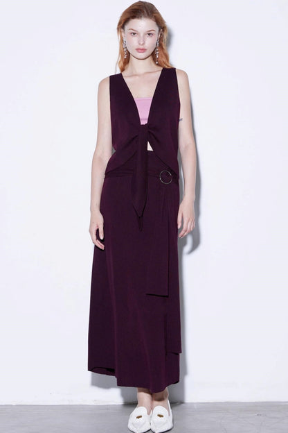 Autumn Basulan V-Neck Vest Set-Up