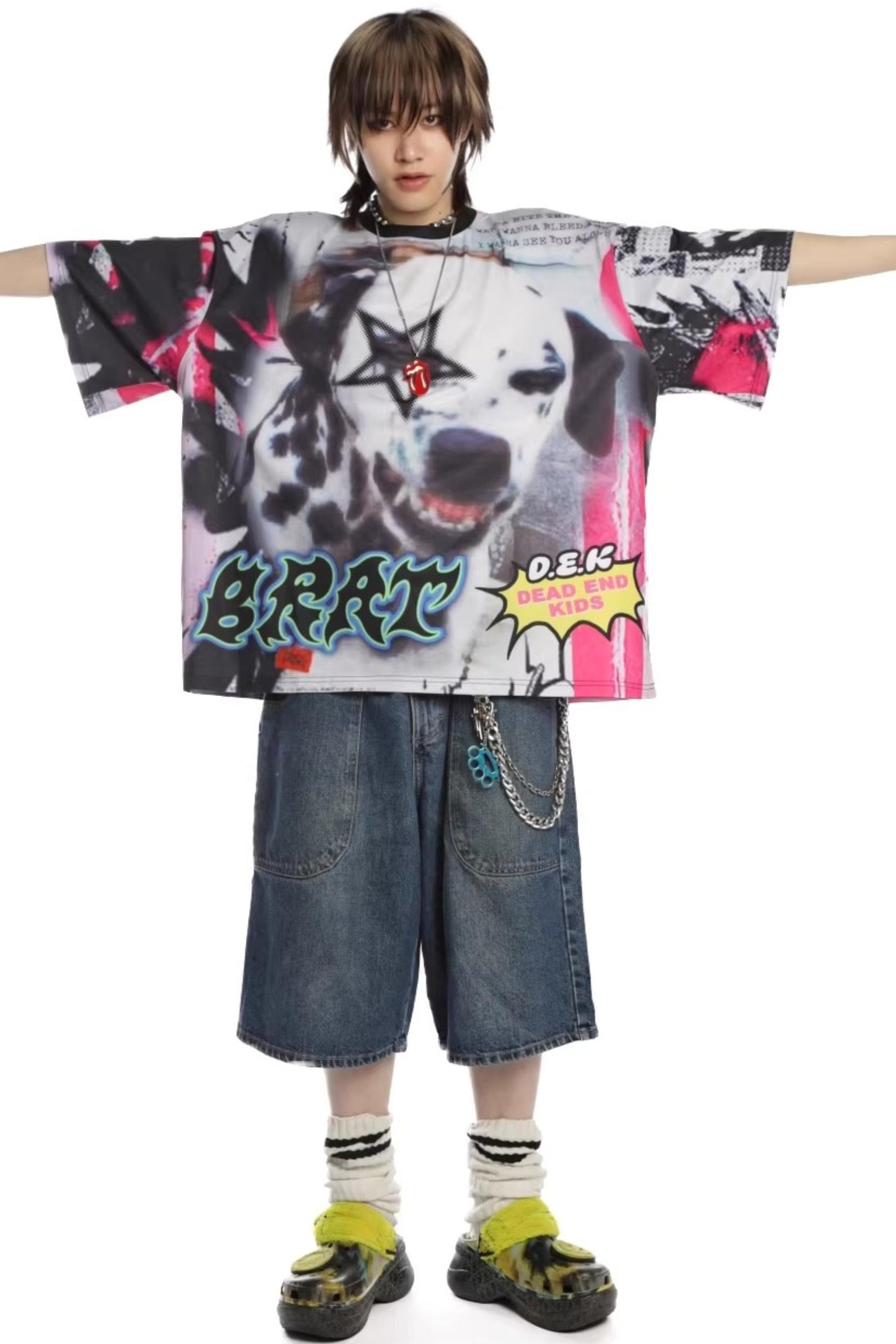 Graffiti Print Oversized T-Shirt