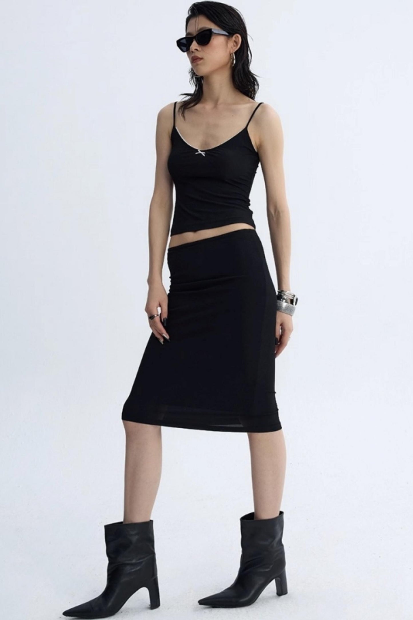 Cool Lace Bow Three-Piece Set-Up