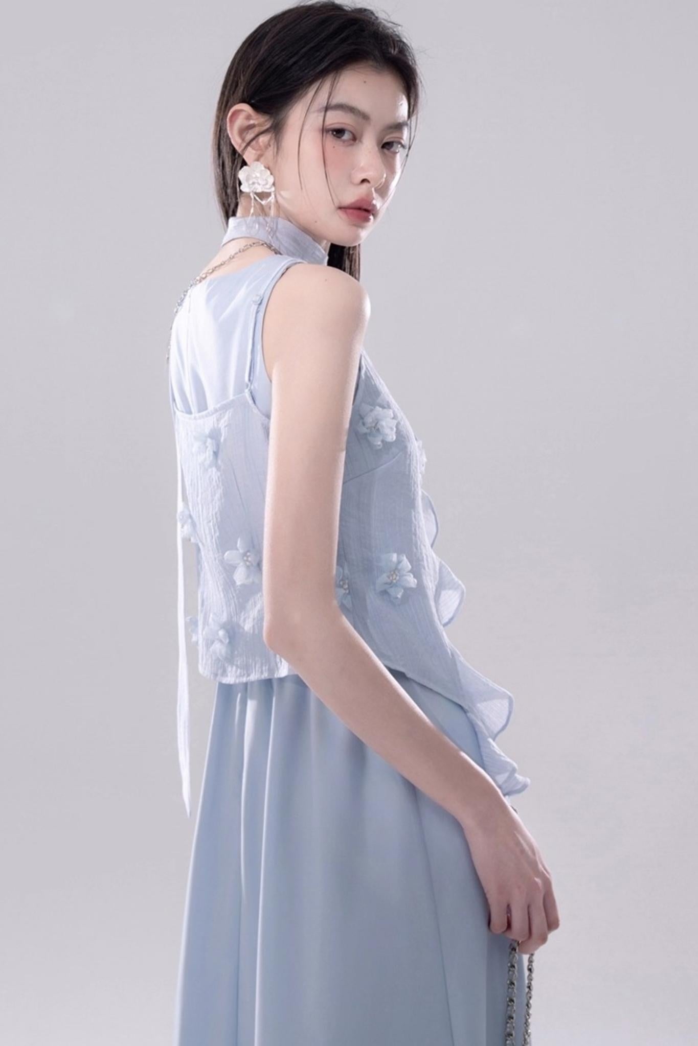 Floral Embroidered Cardigan Dress Set