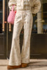 Cremefarbenes Blumenmuster - Hose