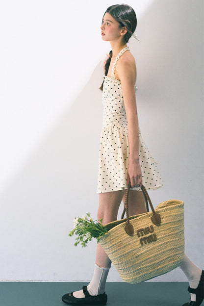 Summer Polka Dot Sheath Dress