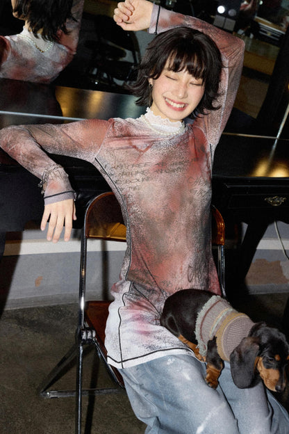 Neon Graffiti Long Sleeve Tee