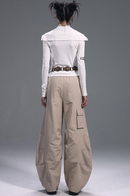 Vintage Lace-Up Cargo Pants