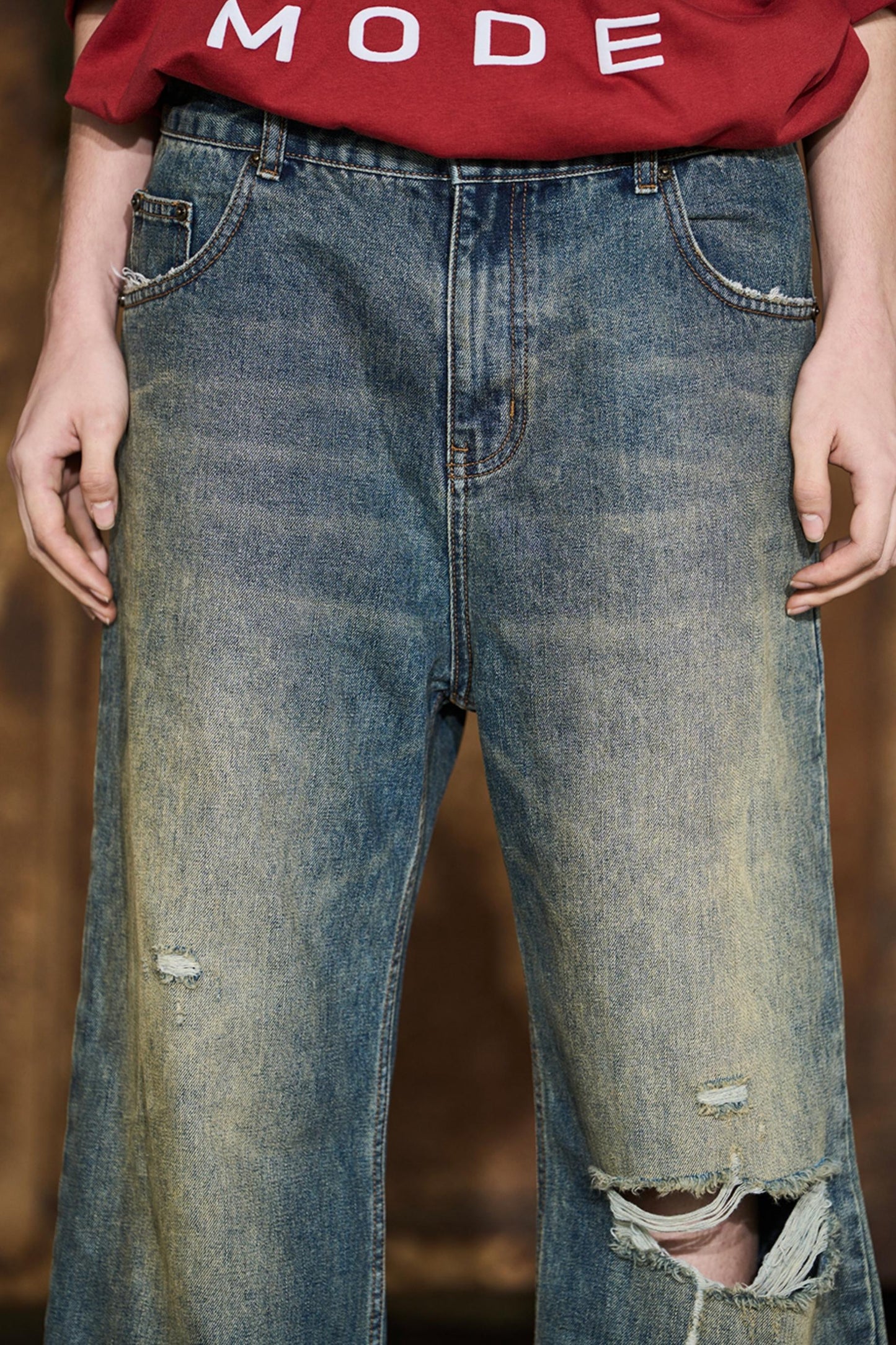 Handcrafted Cat Whiskers Jeans