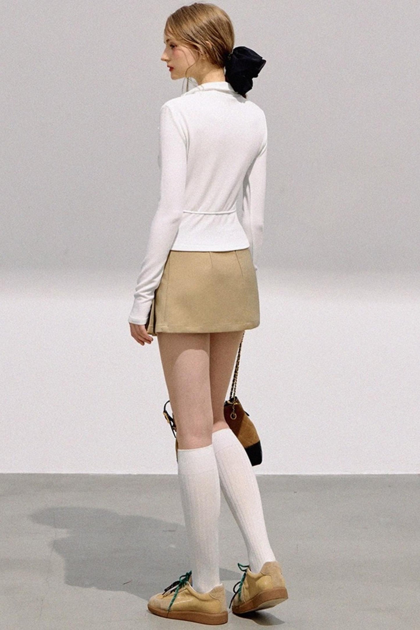 Mint Asymmetrical Button Knitwear