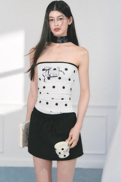 Original Puppy Print Fitted Top