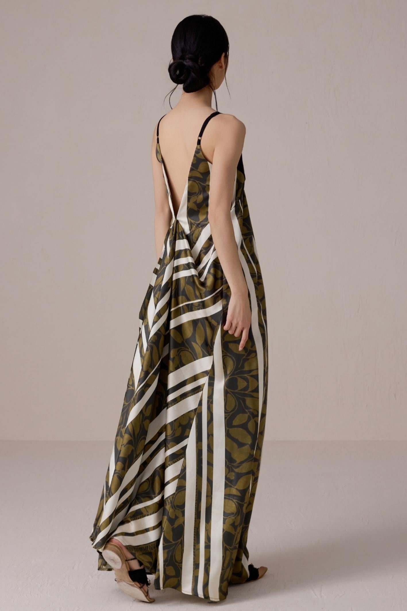 Striped V-Neck Dress