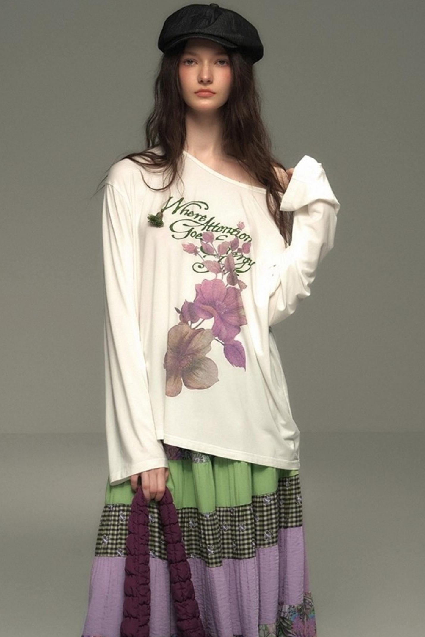 Tree of Life Tencel Slub Cotton Long Sleeve T-shirt
