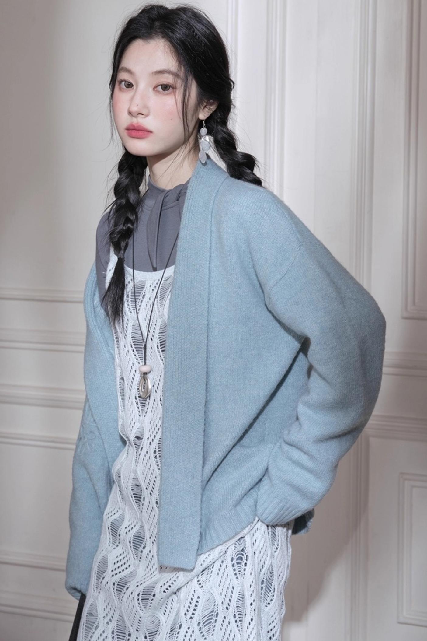 Hand-Cranked Jacquard Woolen Sweater Set
