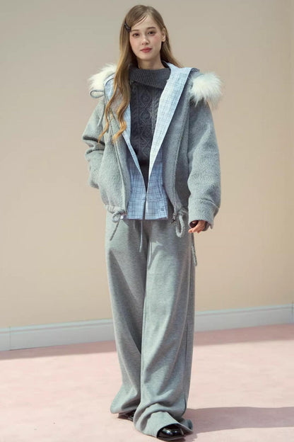 Straight Woolen Trousers