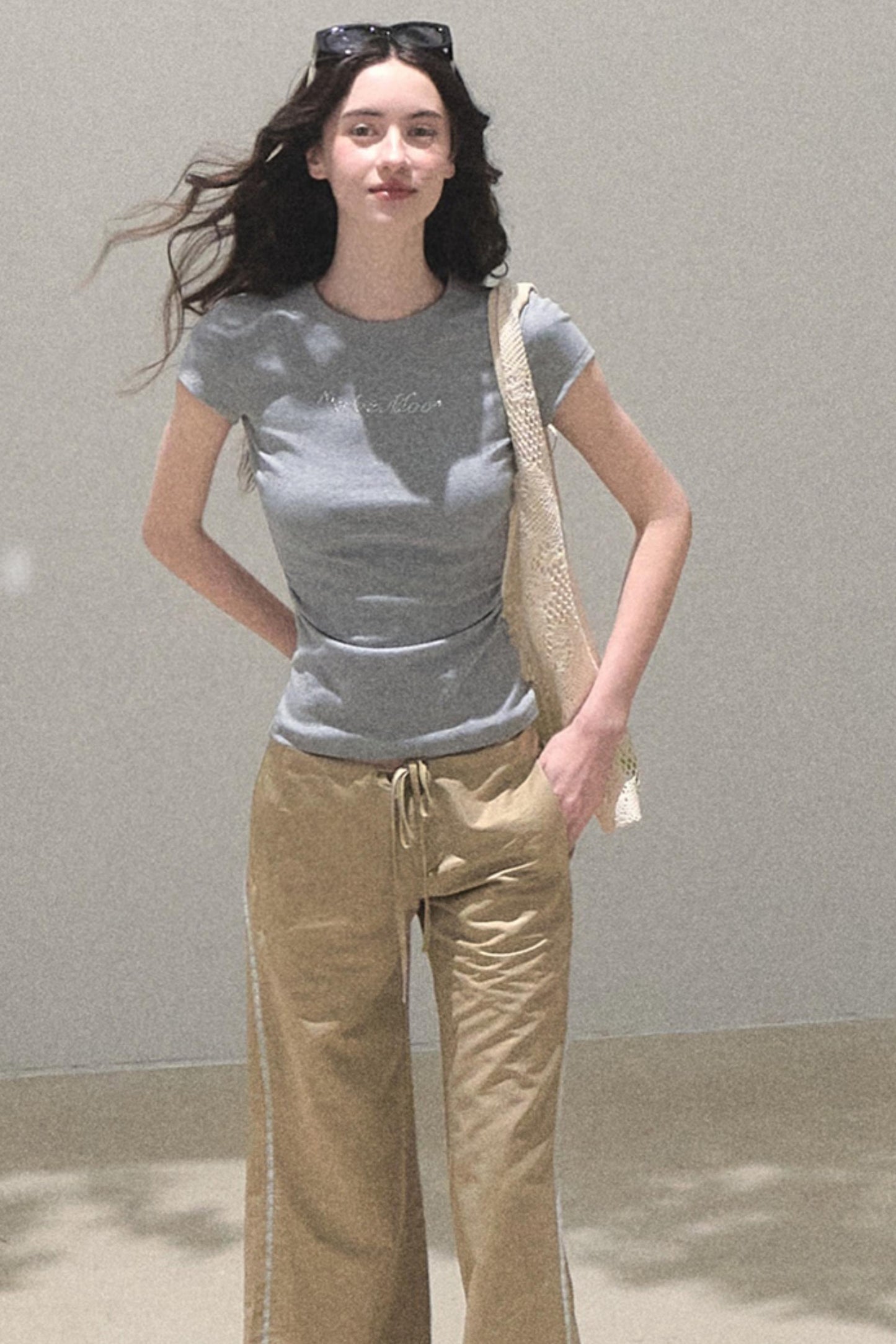 Copper Tencel Wide-Leg Pants