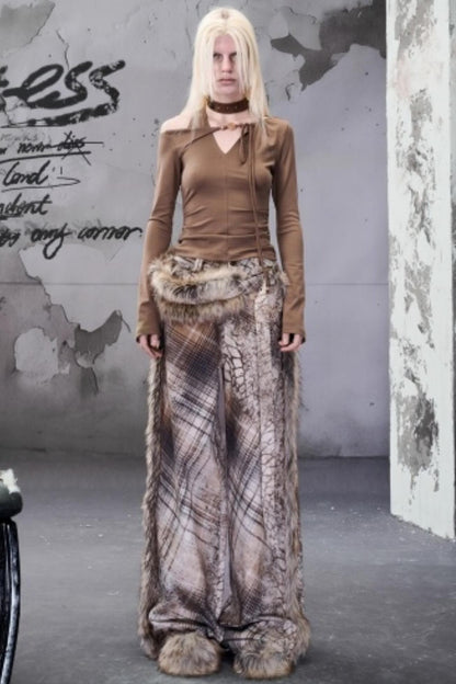 Off-The-Shoulder Beaded Lace-Up Base Top