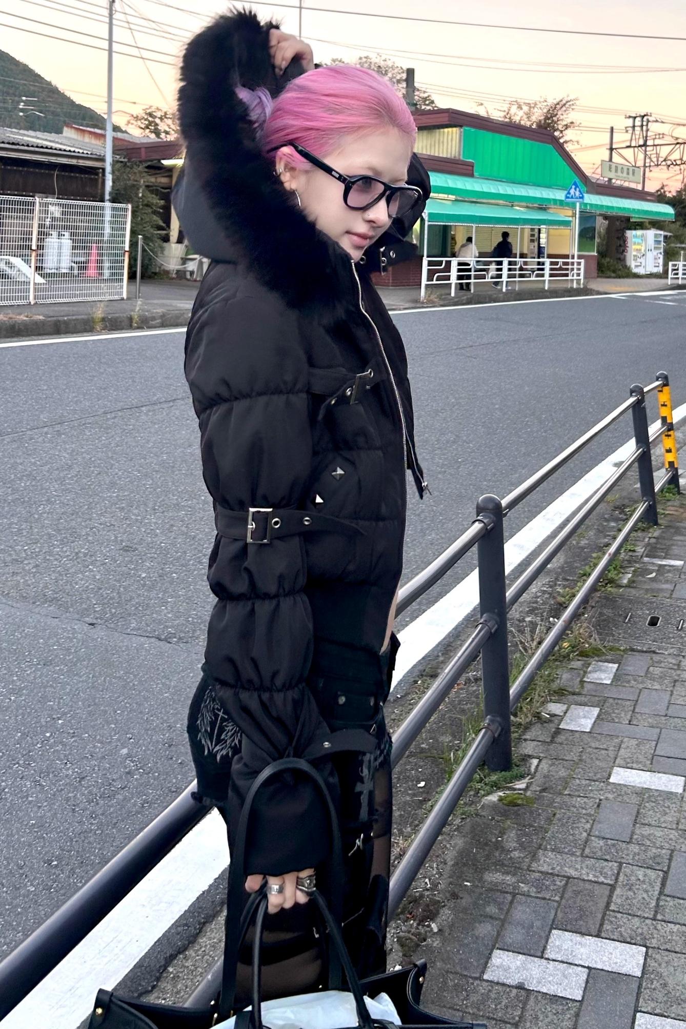 Detachable Hat Punk Jacket