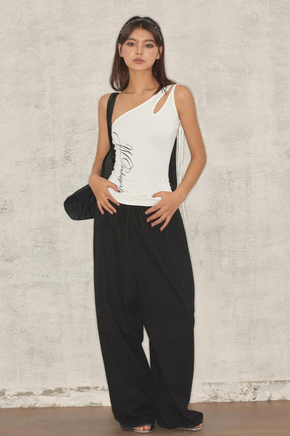 Summer Asymmetrical Halter Top