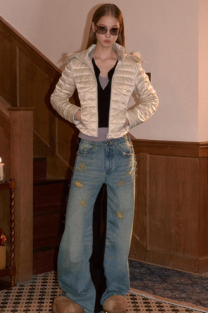 Winter Fur Collar Down Jacket