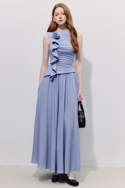 Blue Plaid Summer Dress