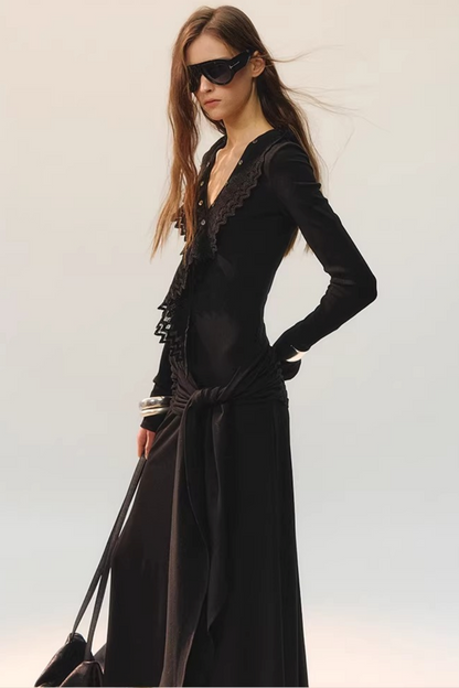 Lace Slit Dress