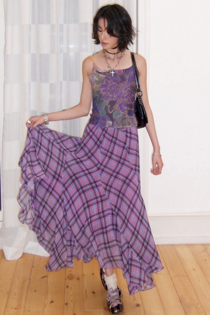 Floral Rhinestone Mesh Camisole
