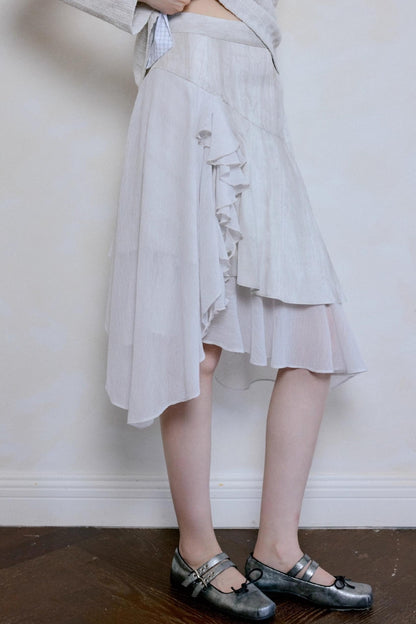 Korean Style Double-Hem Skirt