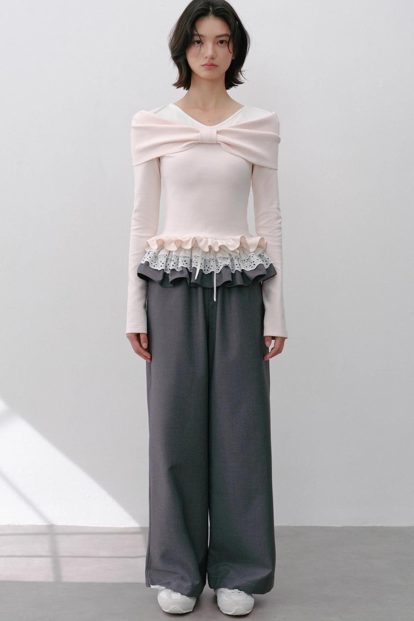 Cherry Blossom Bow Sleeve T-Shirt