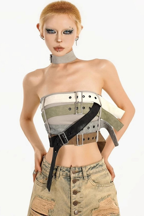 Cool Punk Bustier Top