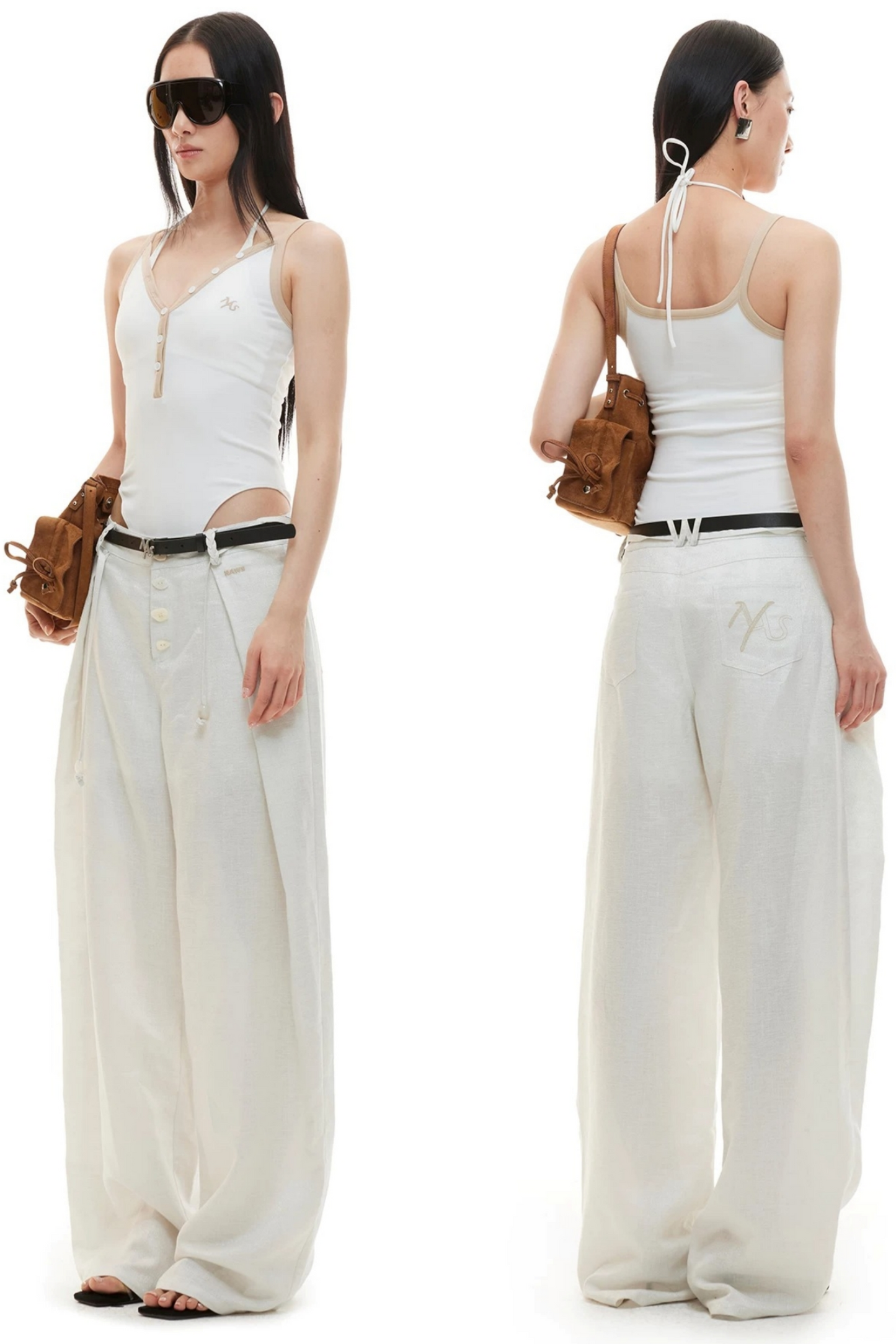 Color-Blocked V-Neck Camisole Top