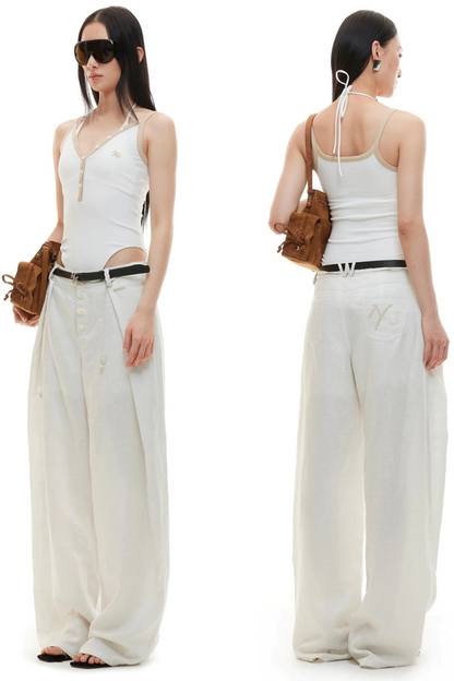 Color-Blocked V-Neck Camisole Top