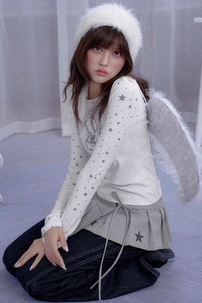 Dream Core Gray Stars Skirt