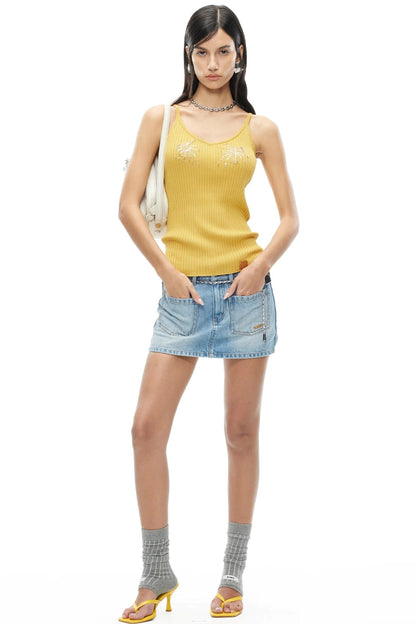 Sequin Beaded V-Neck Camisole