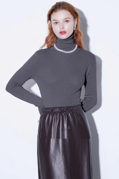 Ultra-Fine Wool Turtleneck Sweater
