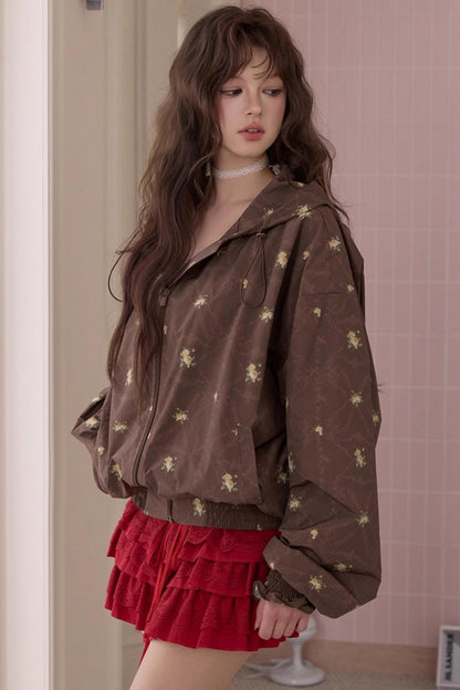 Sweet Fun Print Short Jacket