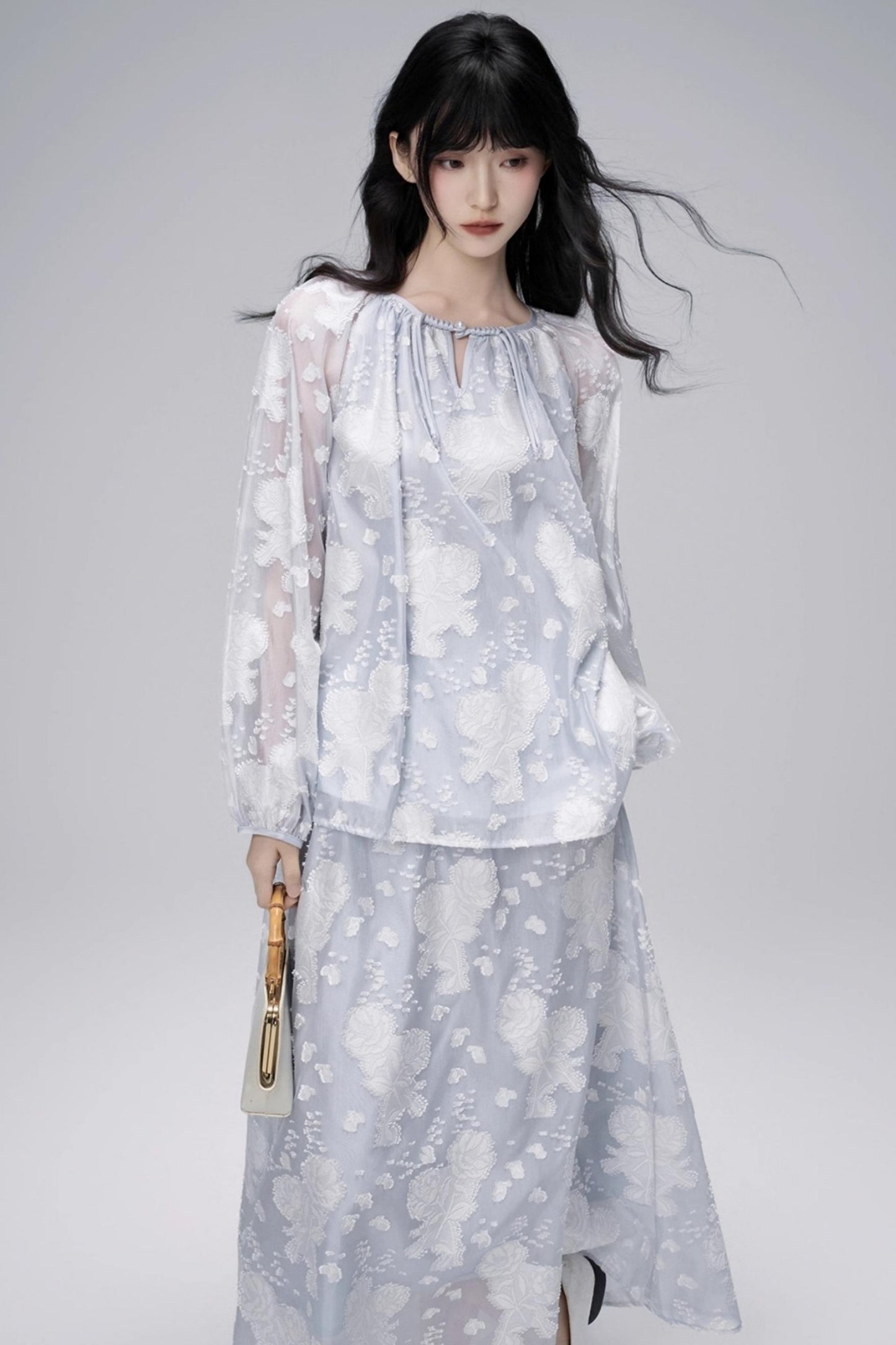 Autumn Jacquard Skirt Set