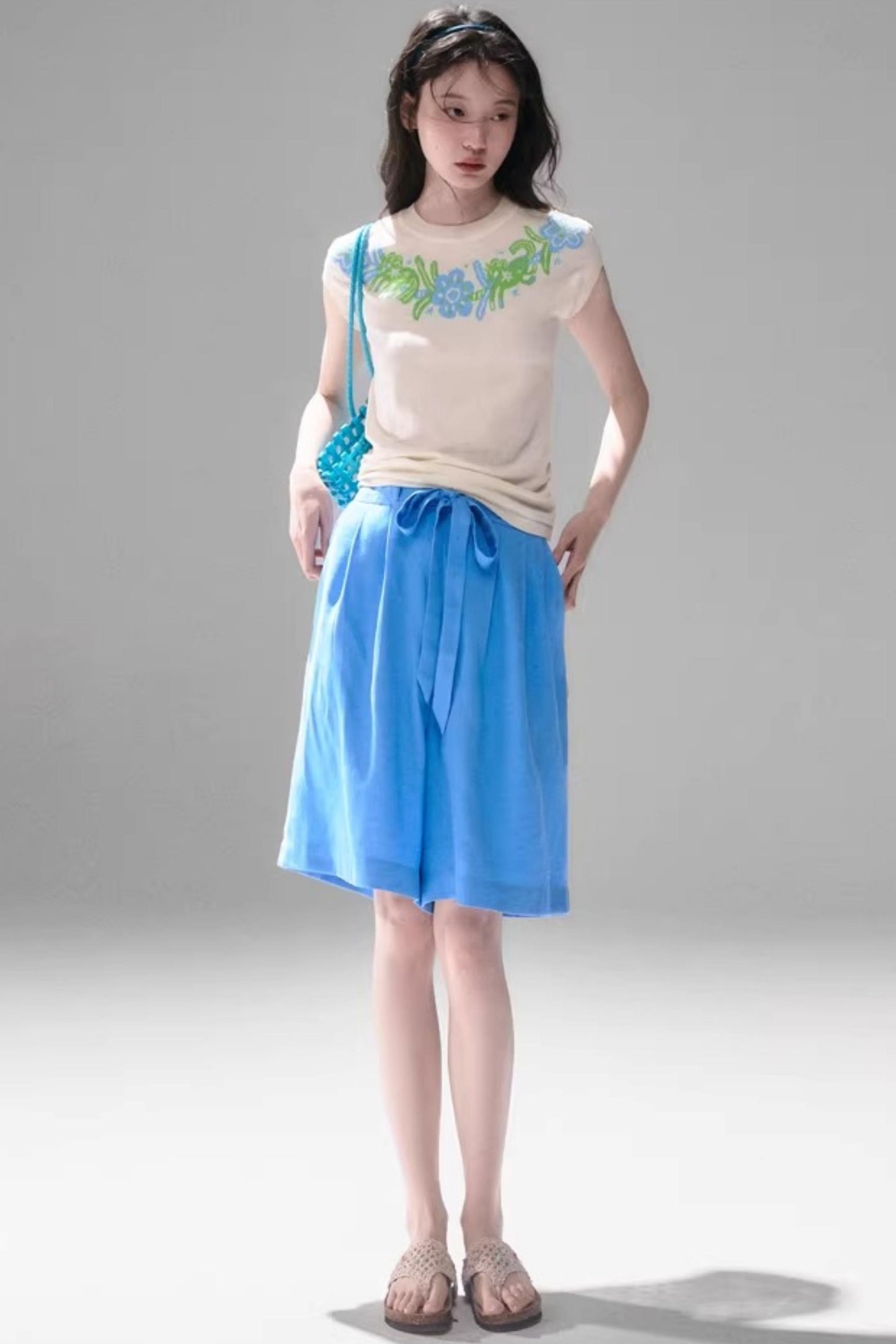 Cotton Linen Bermuda Shorts