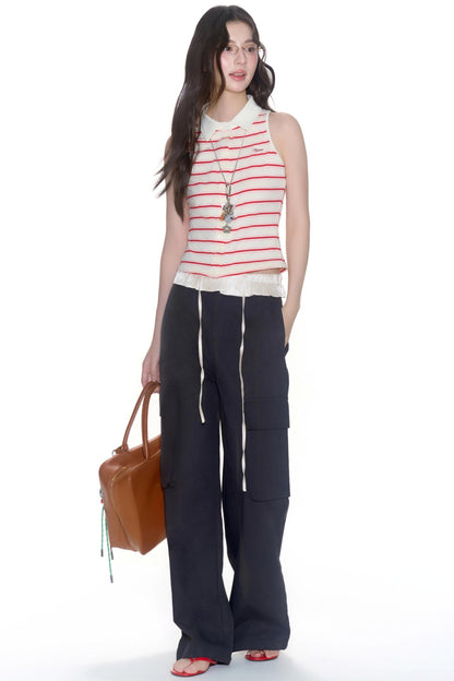 Sleeveless Striped Vest